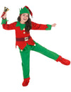 Déguisement complet Elfe de Noël pour enfant rouge et vert avec bonnet