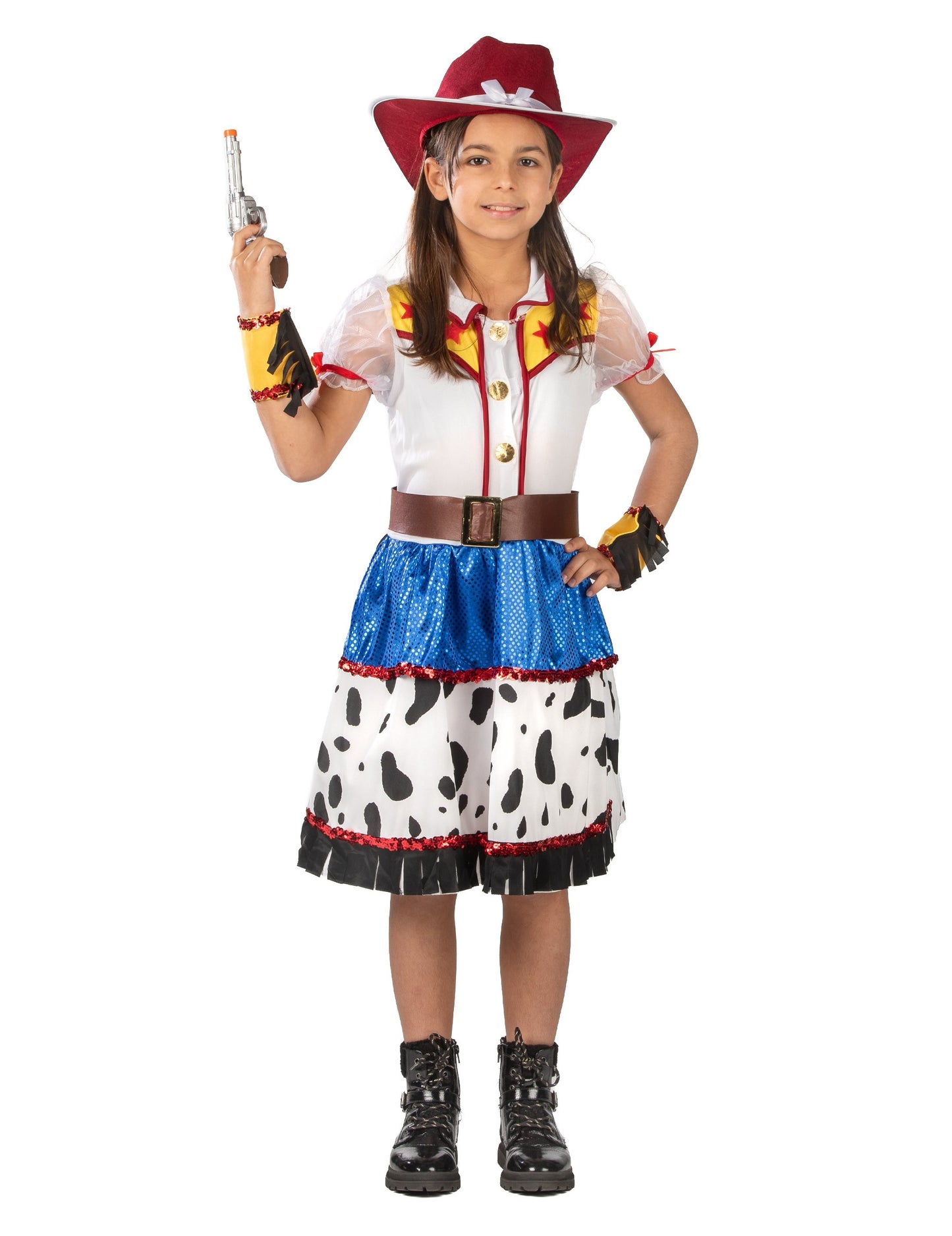 Каубойка каубойка рисува момиче крава