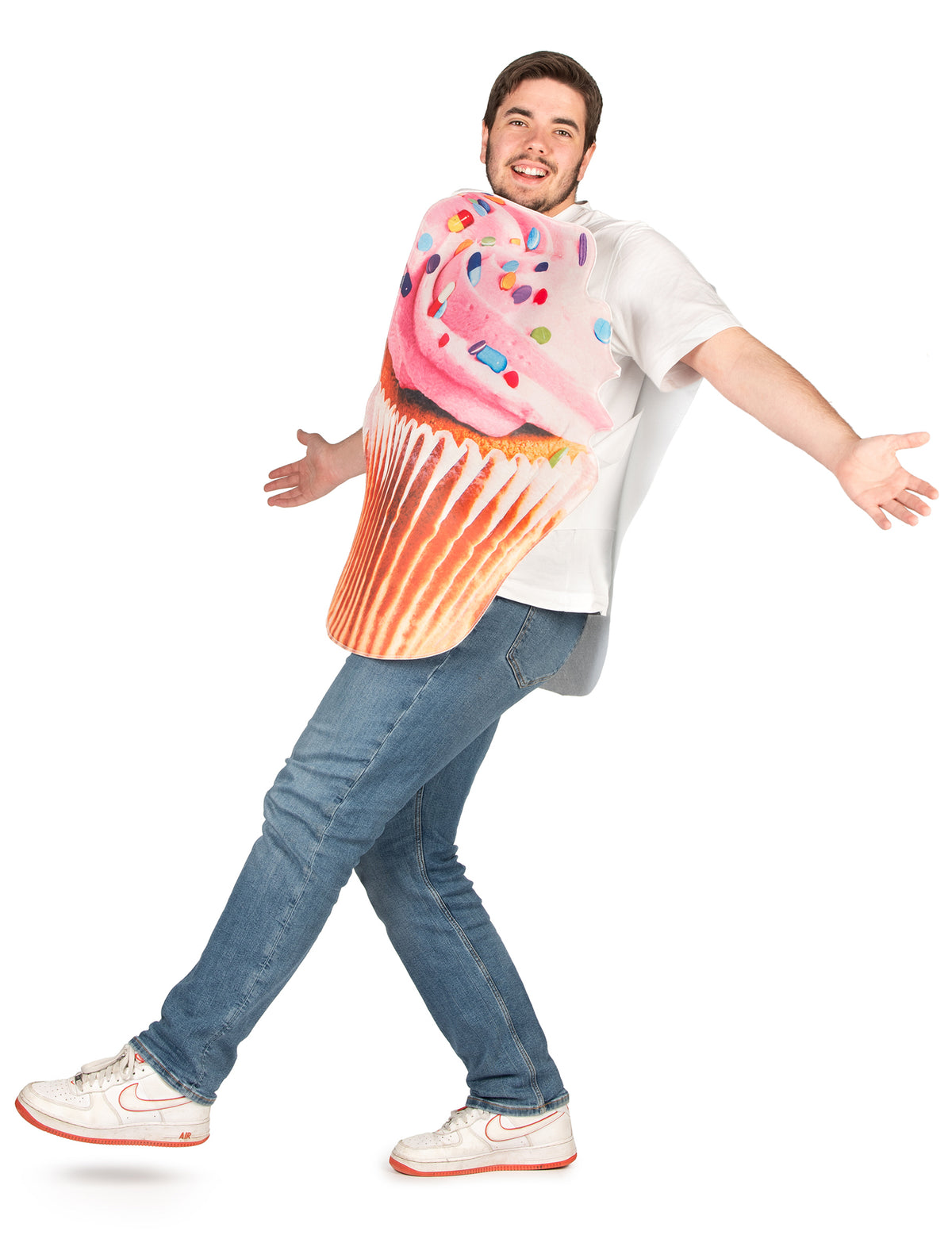 Vue de profil du déguisement de cupcake vitaminé