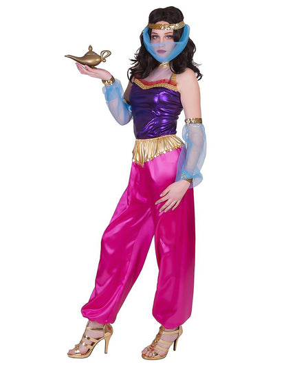 Карнавален костюм ориенталска танцьорка с шапка за жени 