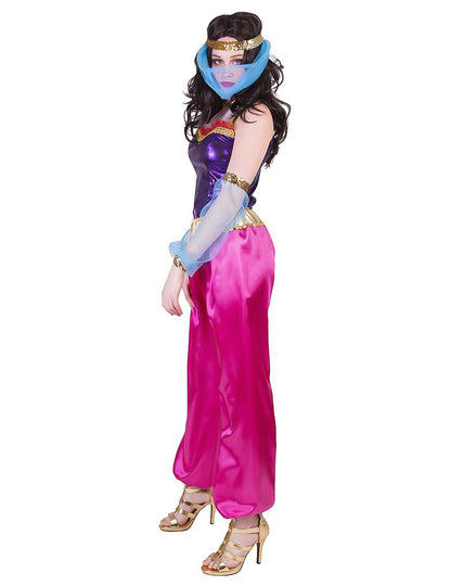Карнавален костюм ориенталска танцьорка с шапка за жени 
