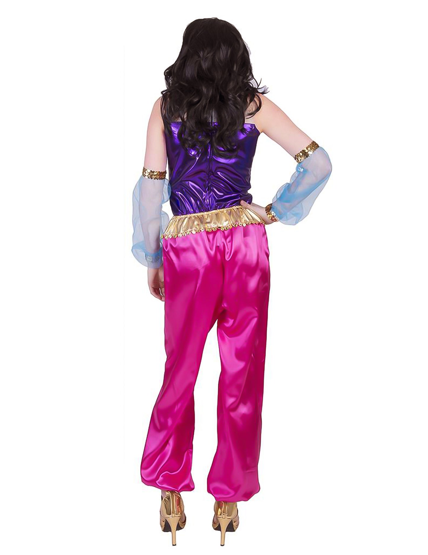 Карнавален костюм ориенталска танцьорка с шапка за жени 