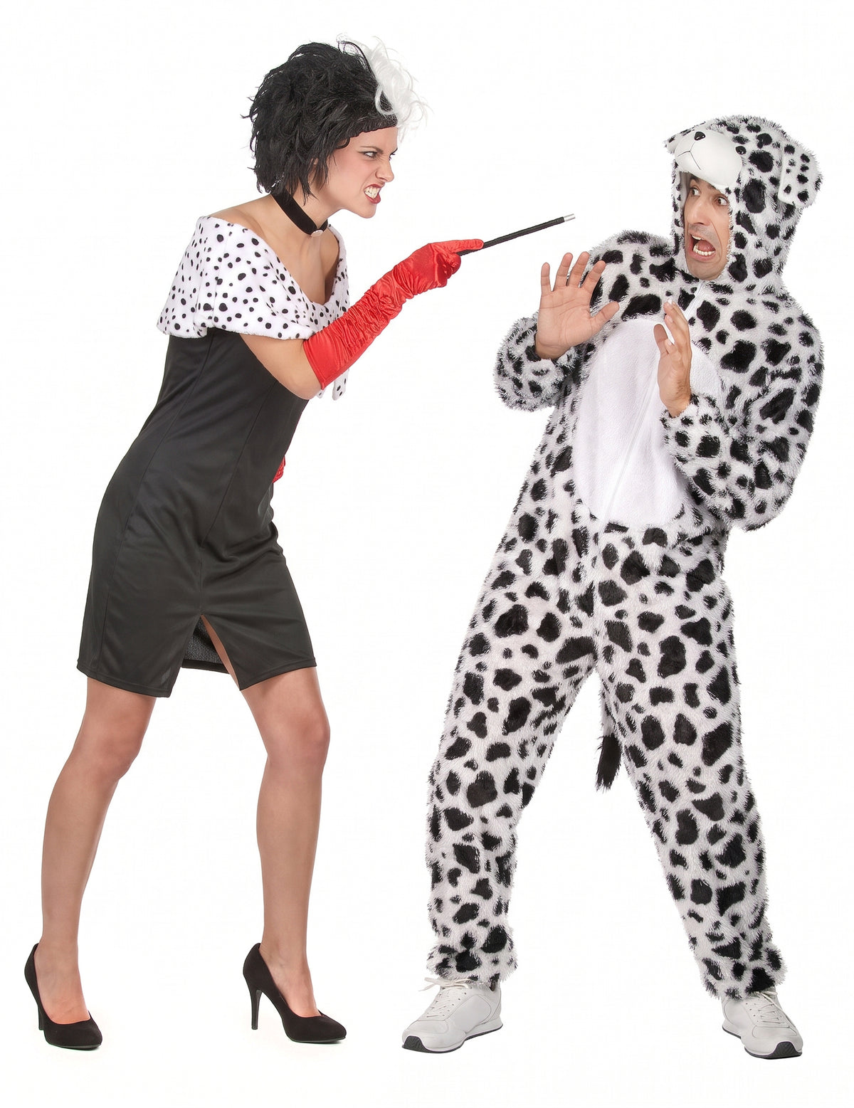 Déguisement de couple Cruella et son dalmatien