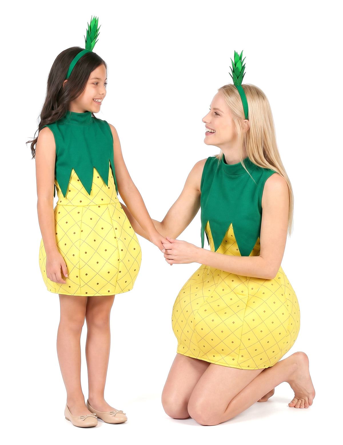 Déguisement duo de fruit ananas mère et fille
