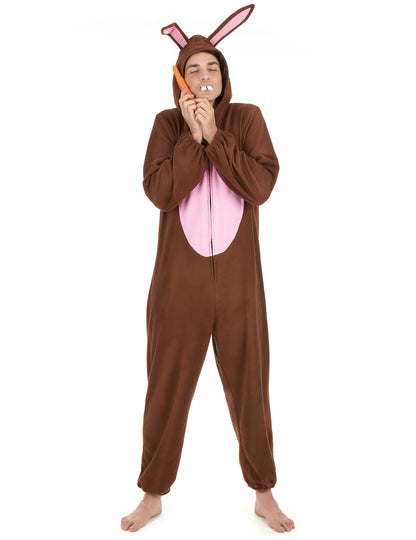 Déguisement de couple lapin marron