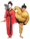 Déguisement de couple sumo et geisha adultes