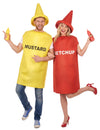 Déguisement de couple tubes moutarde et ketchup