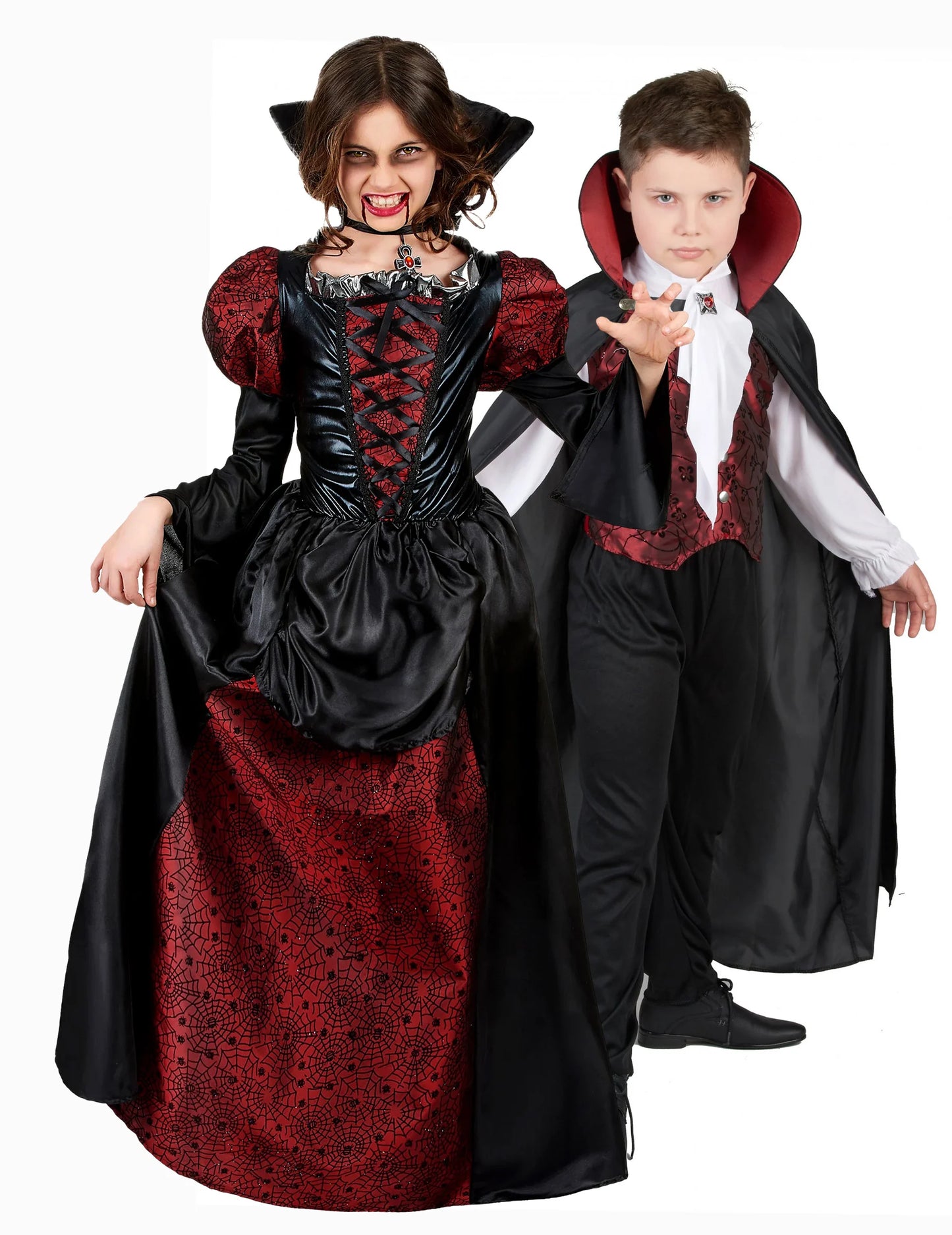 Déguisement de couple vampire élégants enfants