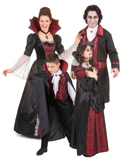 Déguisement de famille vampires baroques Halloween
