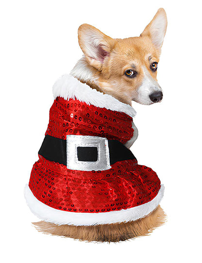 Коледен костюм на куче с пайети