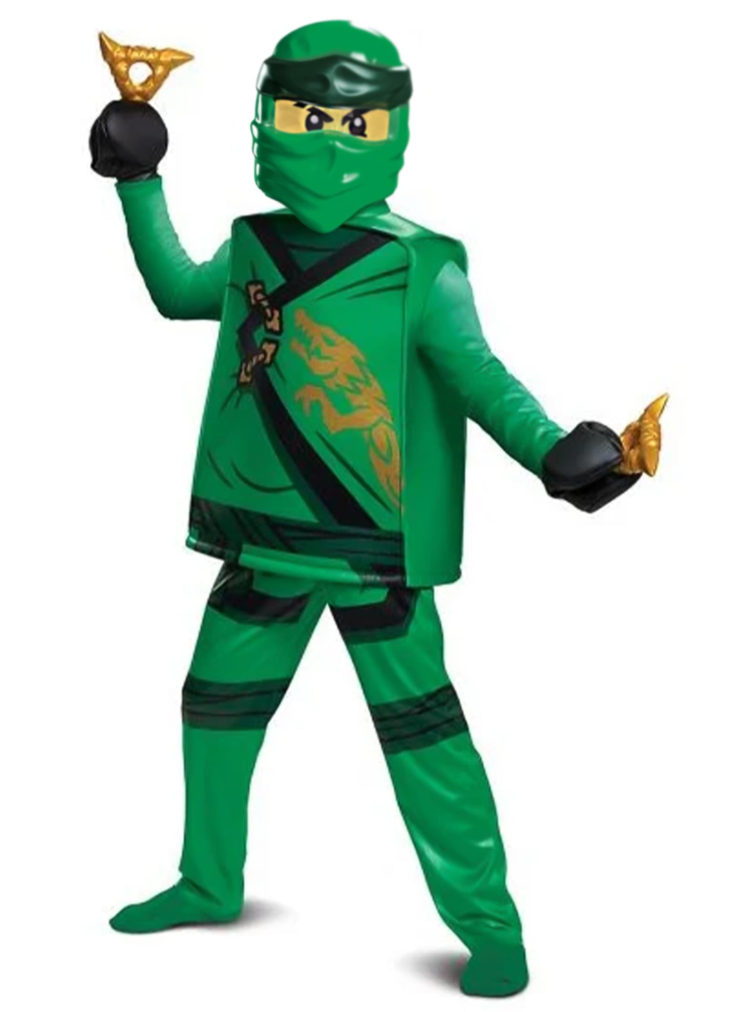 Vue d'ensemble du déguisement deluxe Lloyd Ninjago LEGO