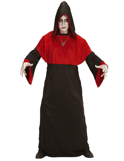 Déguisement démon de l'apocalypse pour adulte noir et rouge avec capuche