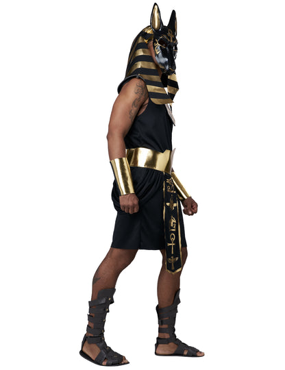 Vue de profil du déguisement de dieu Anubis luxe