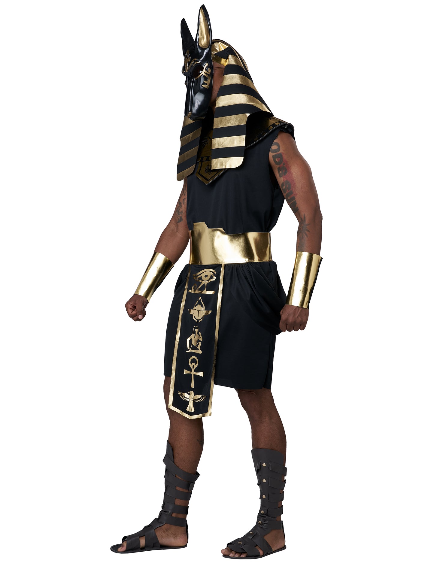 Vue de profil du déguisement de dieu Anubis luxe