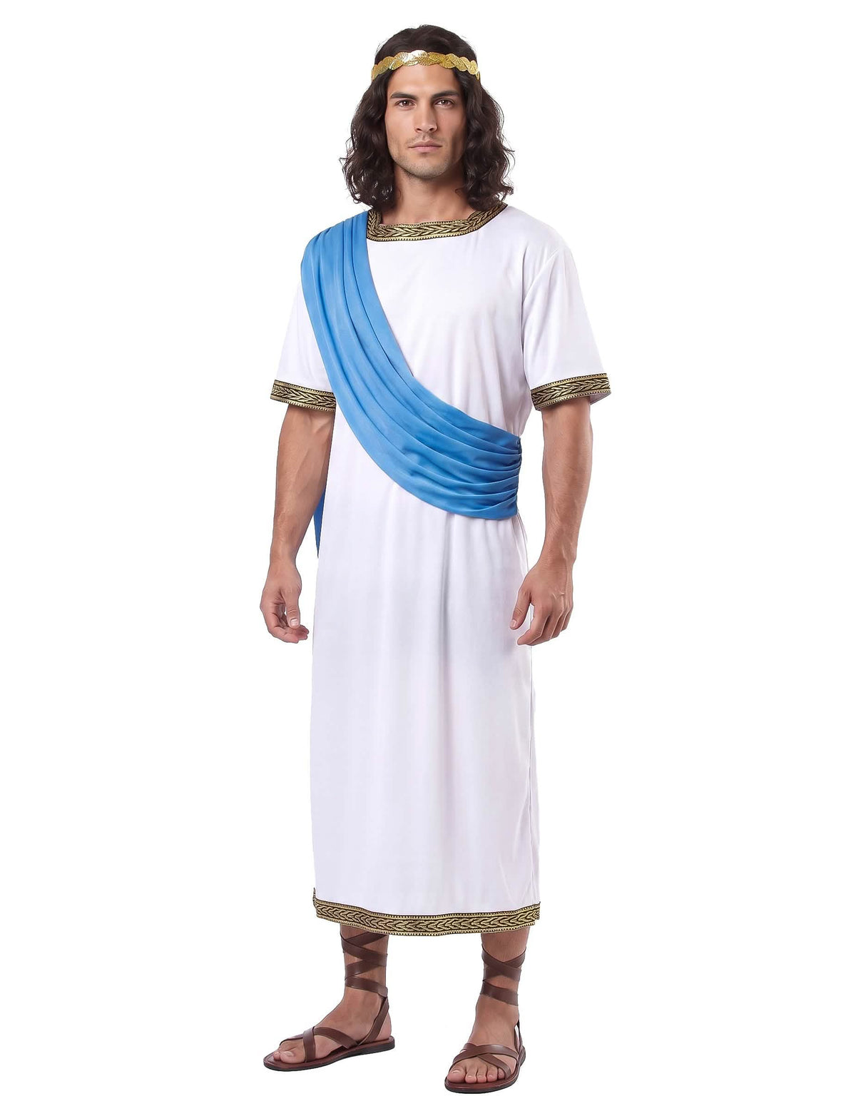 Déguisement dieu Grec bleu homme