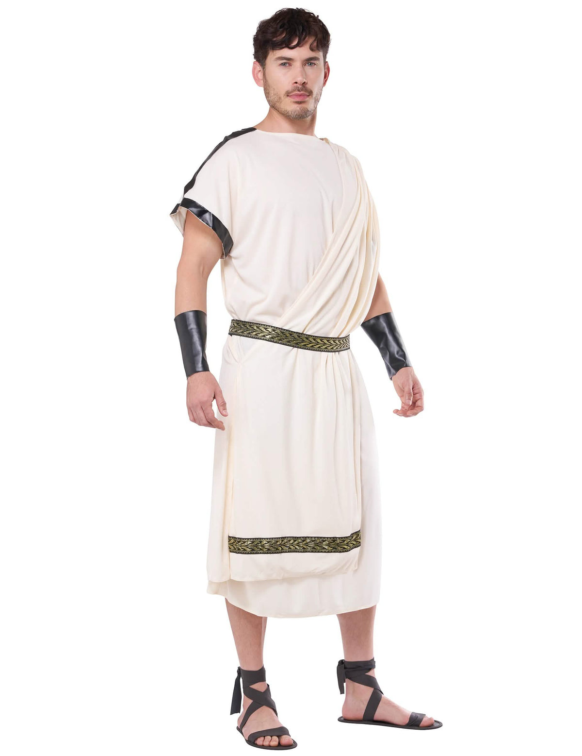 Vue de face du déguisement de dieu grec pour homme