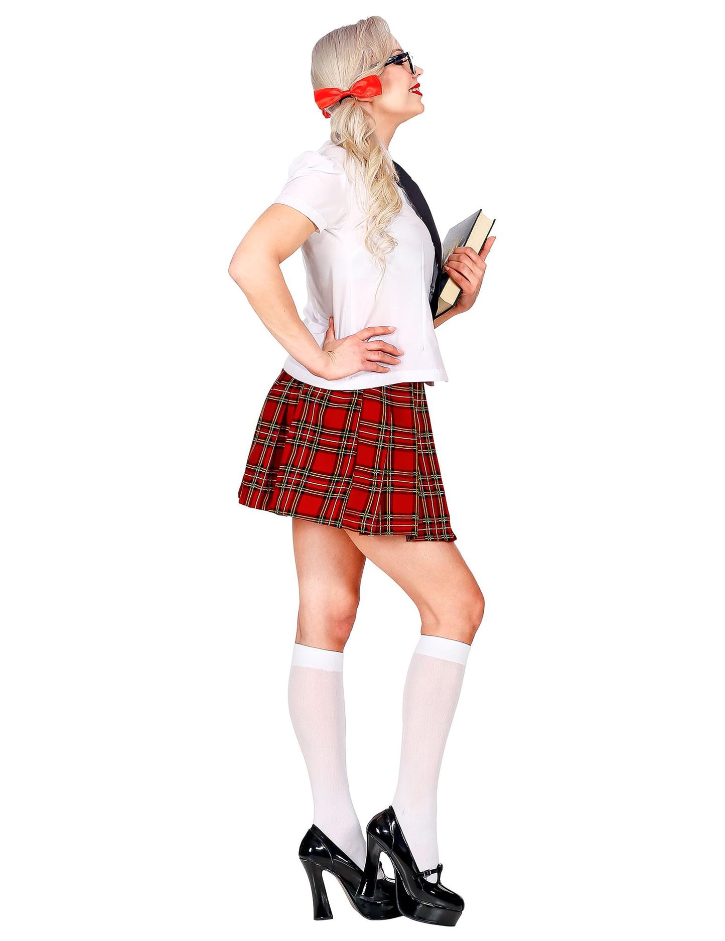 Vue de profil du déguisement d'écolière pour femme