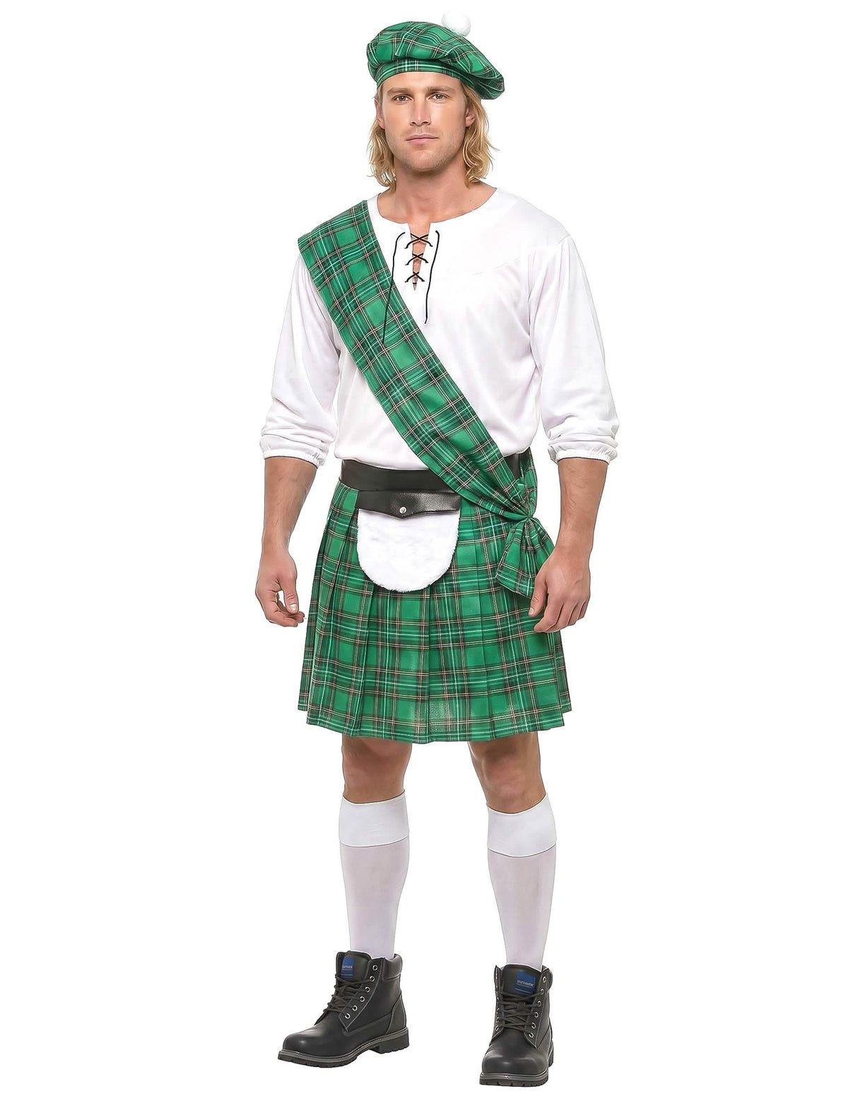 Déguisement Écossais vert et blanc homme