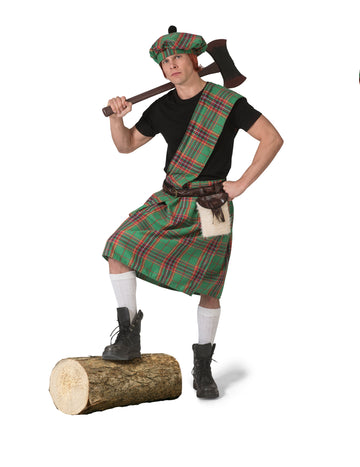 Шотландски зелен костюм за мъж 