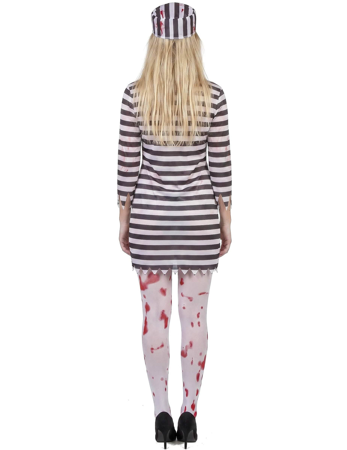 Déguisement effrayant prisonnière zombie femme