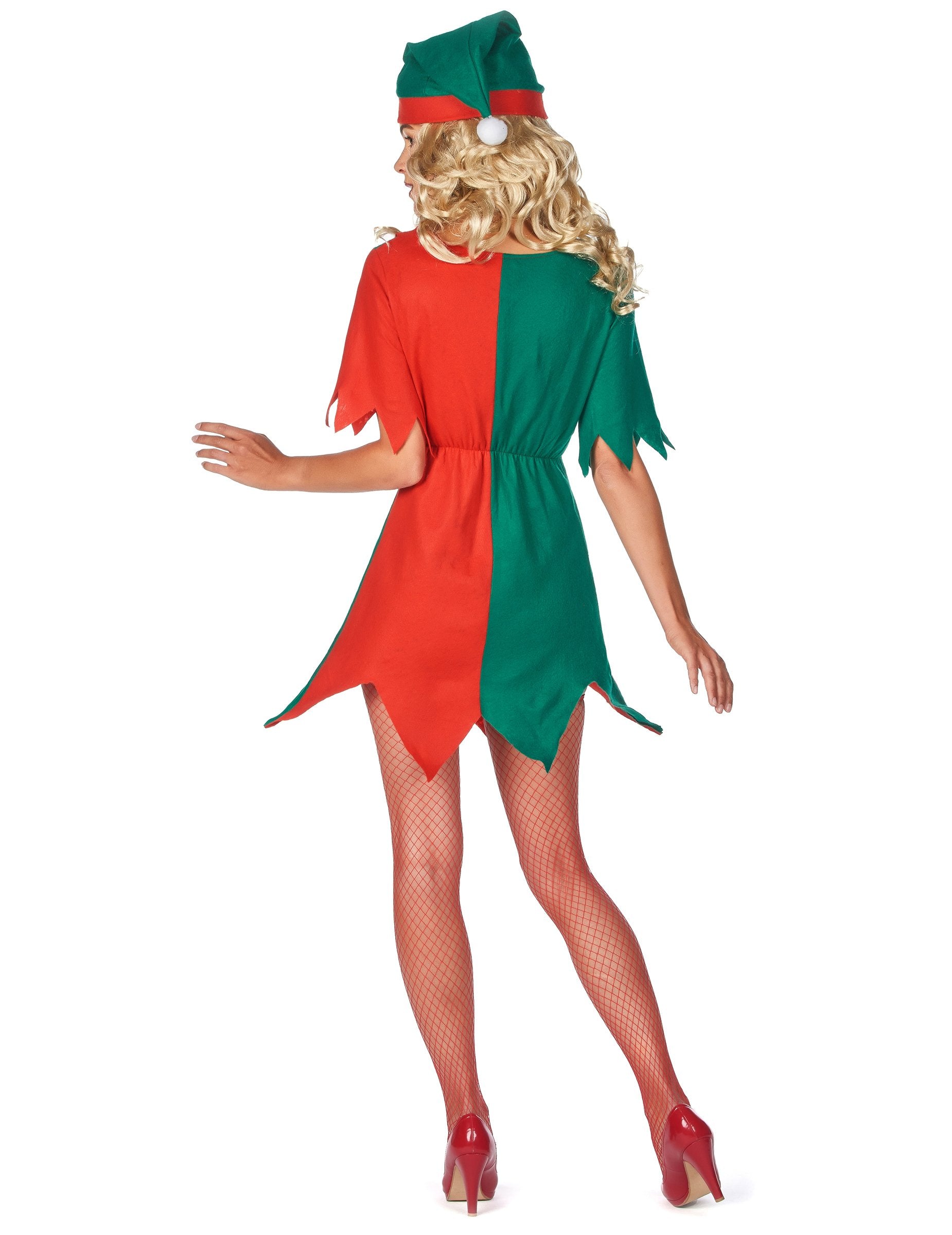 Заден изглед на декорацията на коледния елф