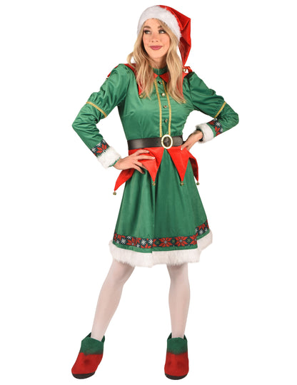 Луксозен коледен елфски костюм за жени