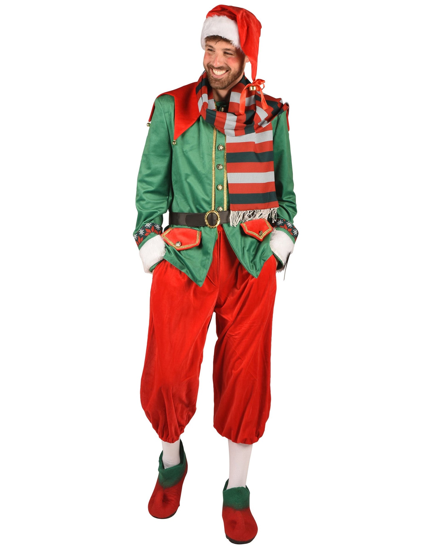 Луксозен коледен елфски костюм за мъже