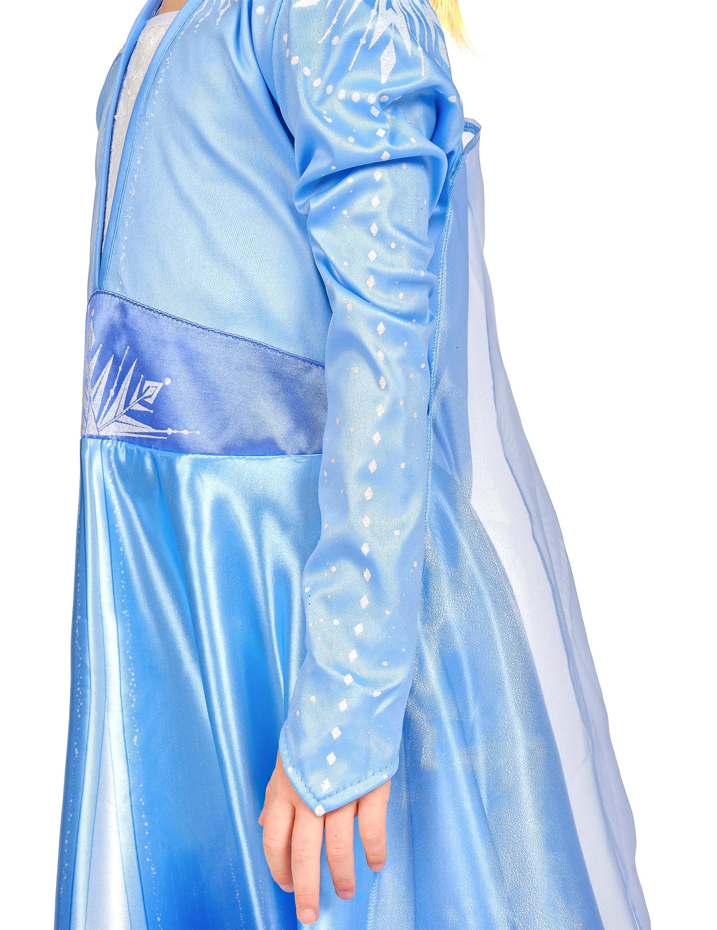 Détail de la manche à motifs du déguisement Elsa Reine des Neiges 2 deluxe