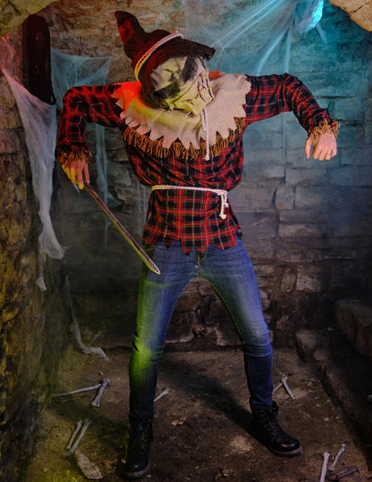 Плашилен костюм с луксозна маска за мъже