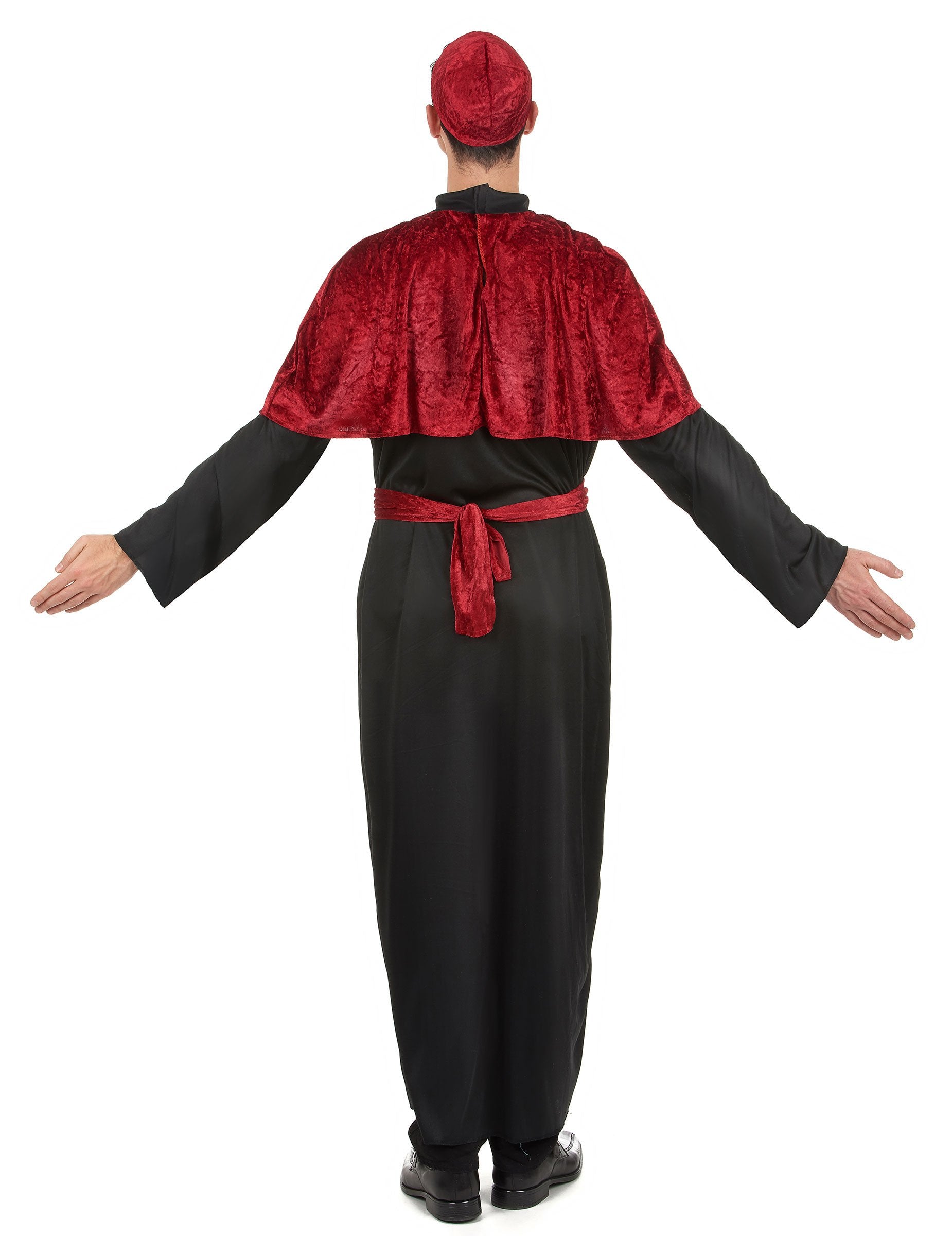 Vue de dos du déguisement d'évêque pour homme