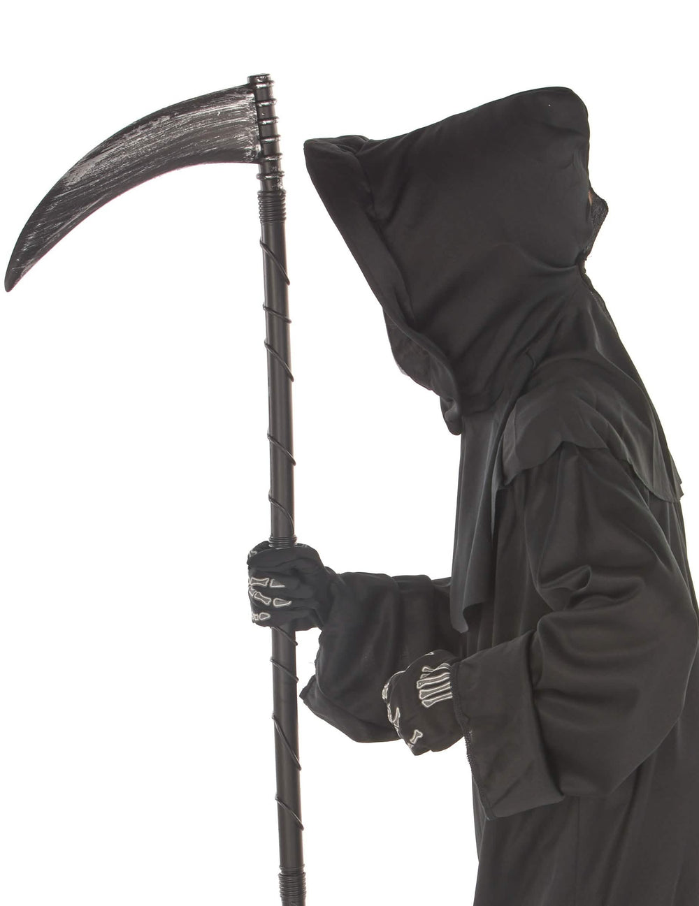 Vue de profil du déguisement faucheur sinistre