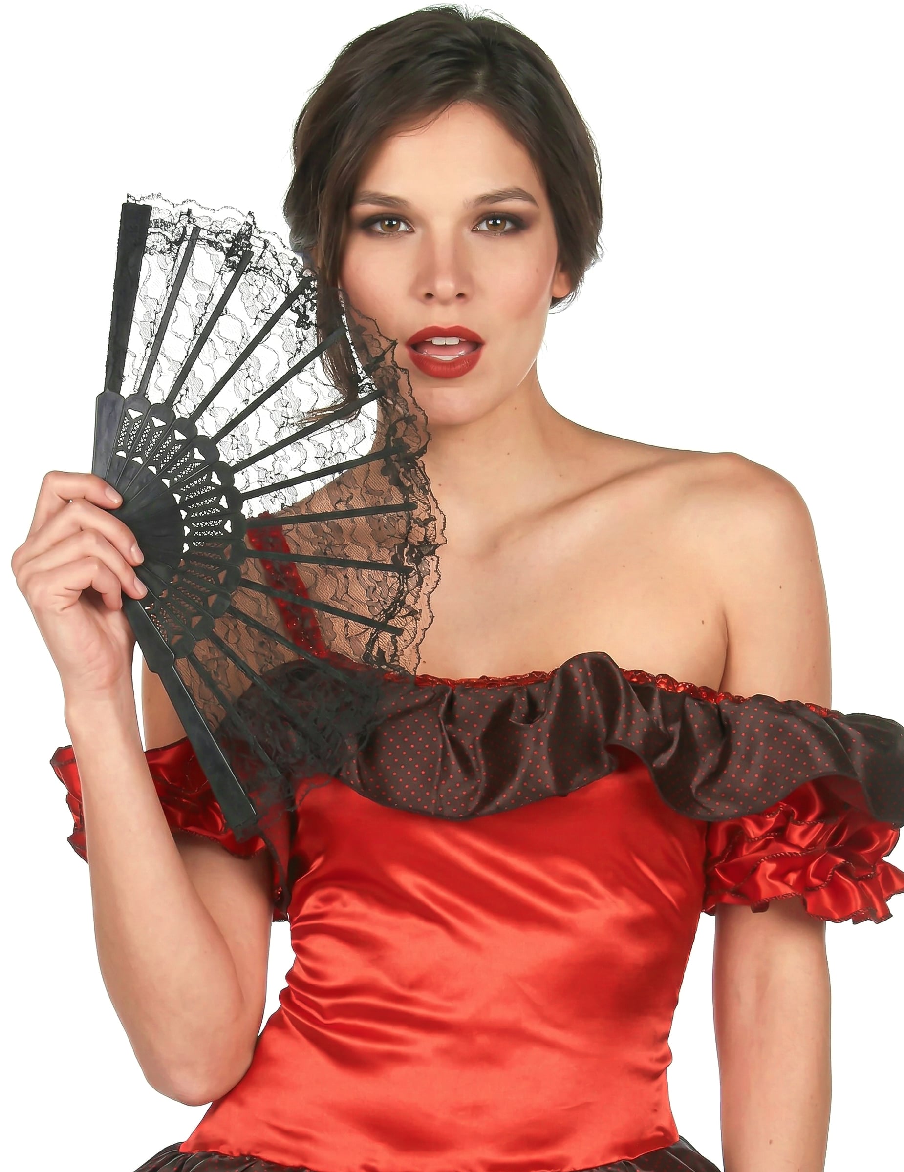 Éventail en dentelle du déguisement flamenco