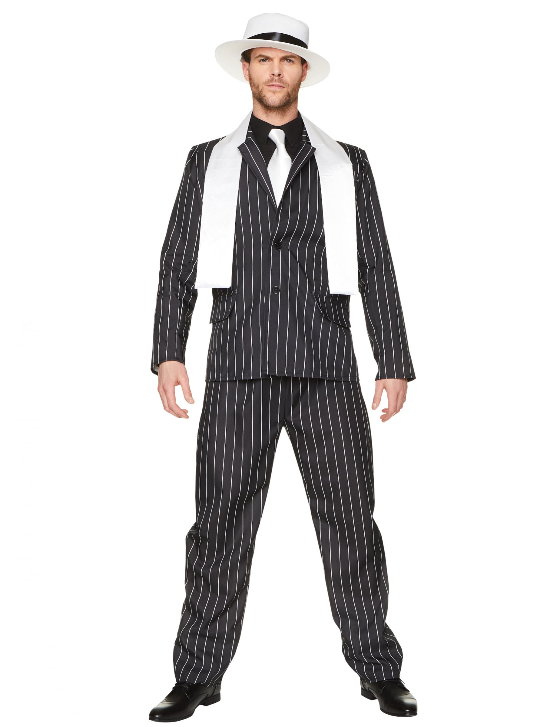 Vue de face du déguisement gangster pour homme