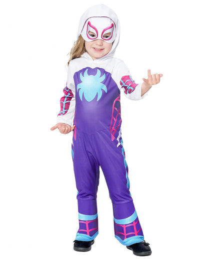 Déguisement Ghost Spider classique Spidey et ses amis extraordinaires pour enfant blanc violet et rose