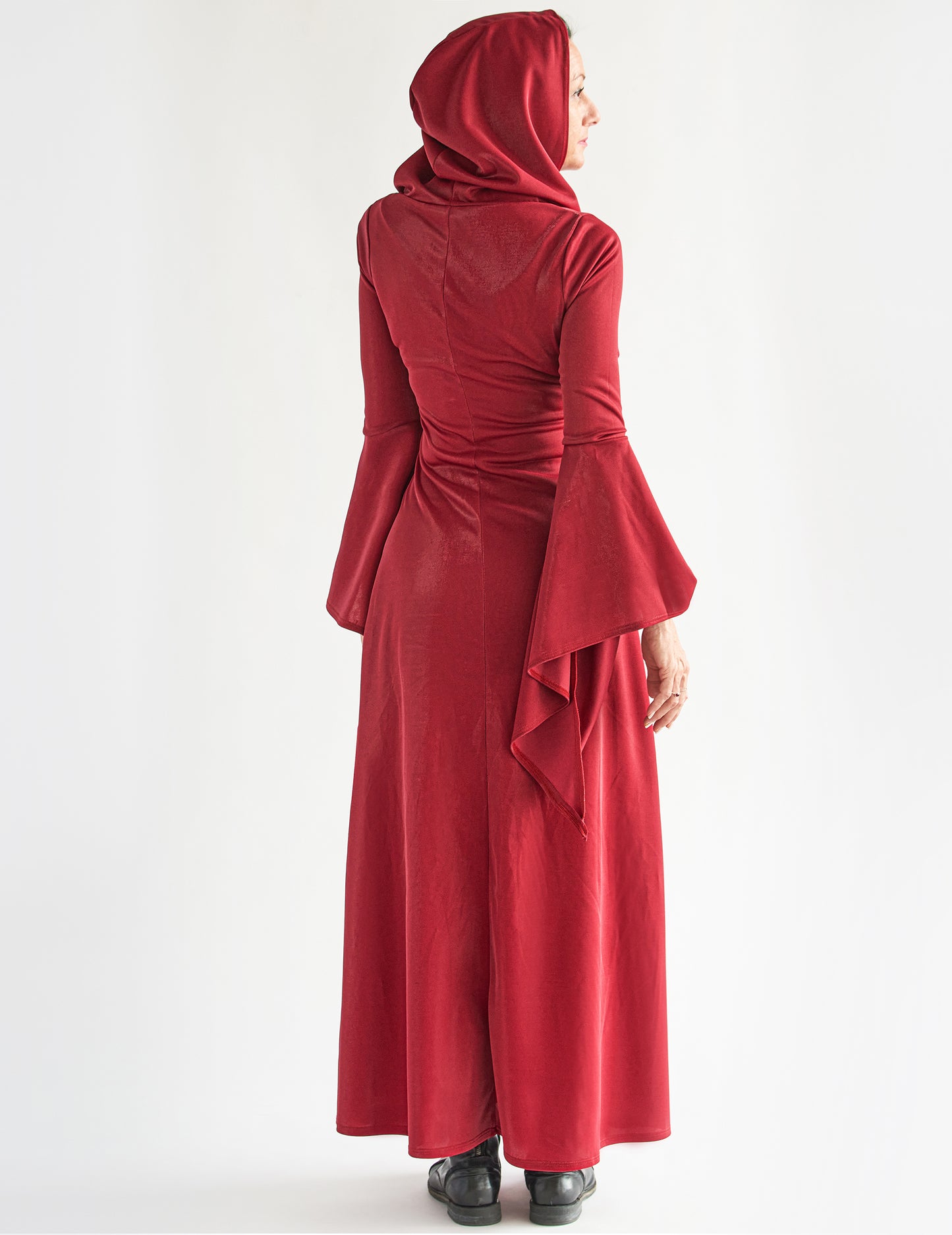 Готическа рокля с червена рокля рокля на женската рокля