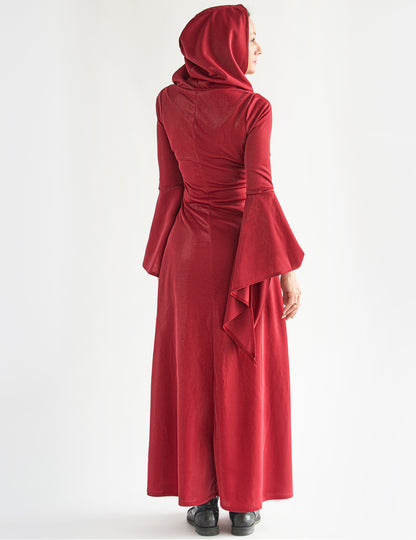 Готическа рокля с червена рокля рокля на женската рокля