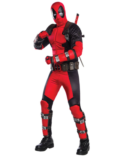 Възрастен костюм Deadpool Grand Heritage в червено и черно