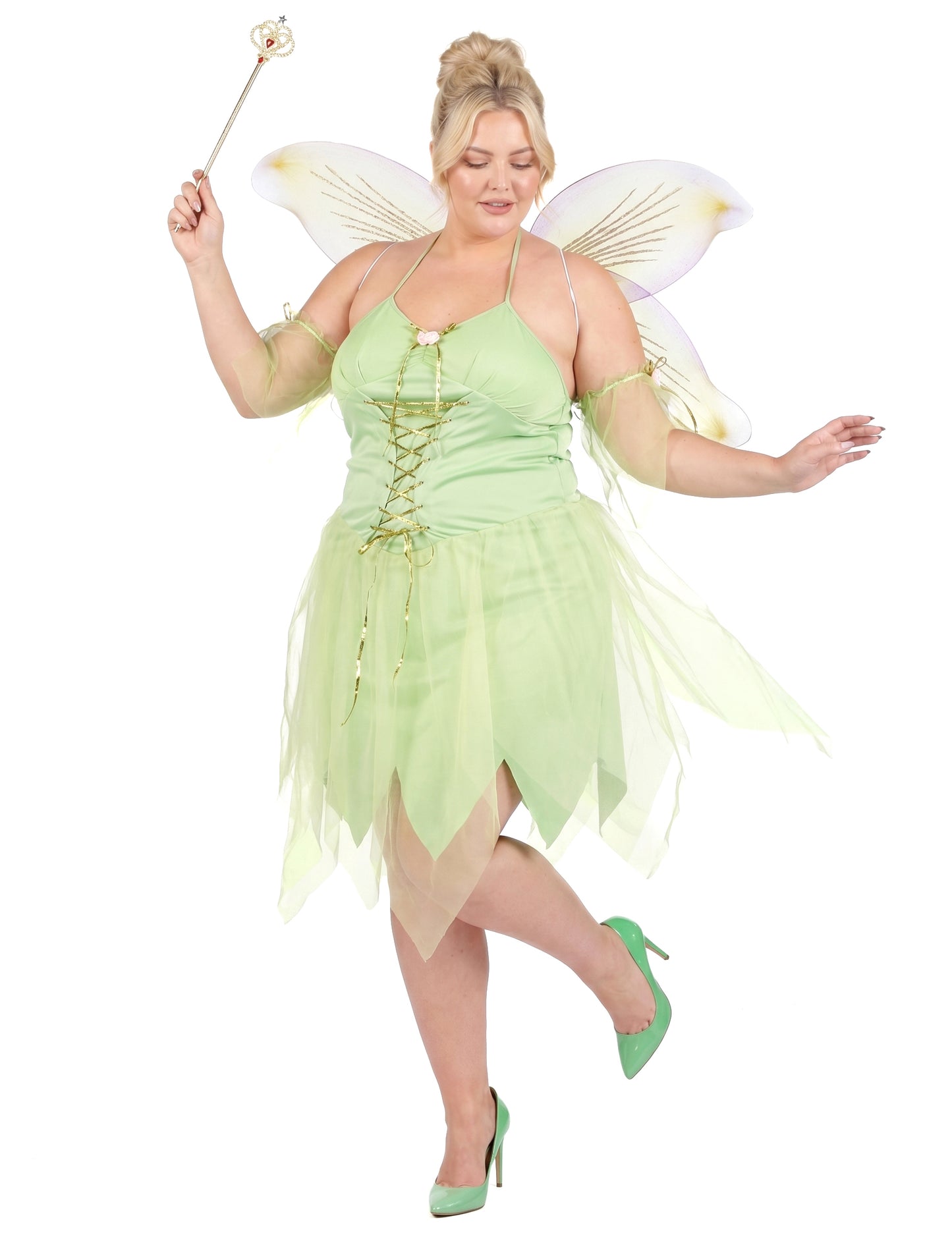 Déguisement grande taille fée verte sexy femme