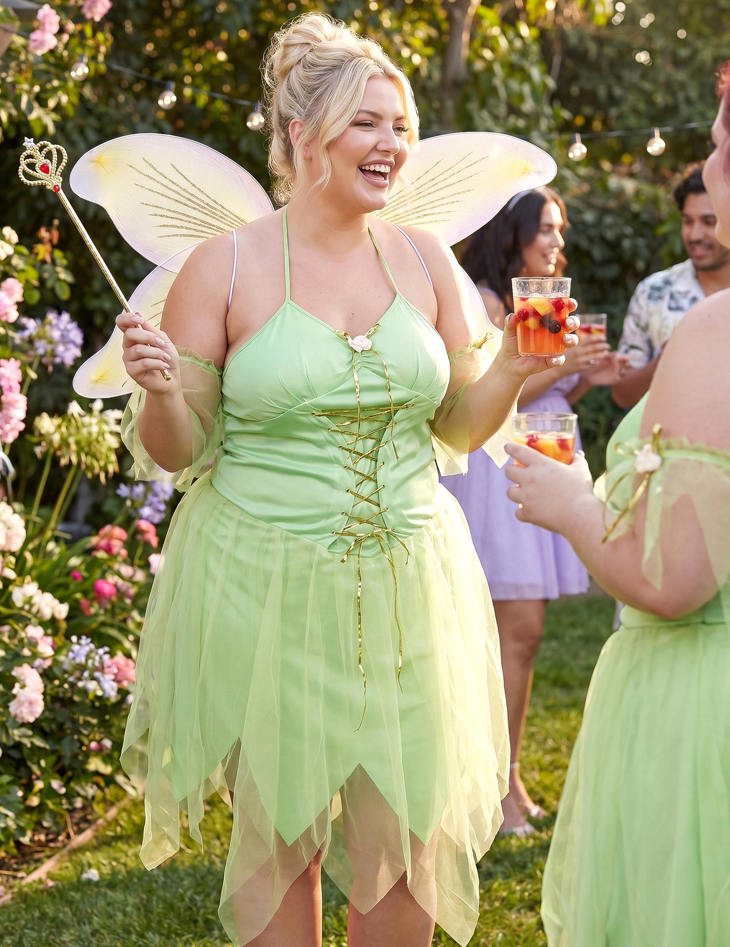 Déguisement grande taille fée verte sexy femme