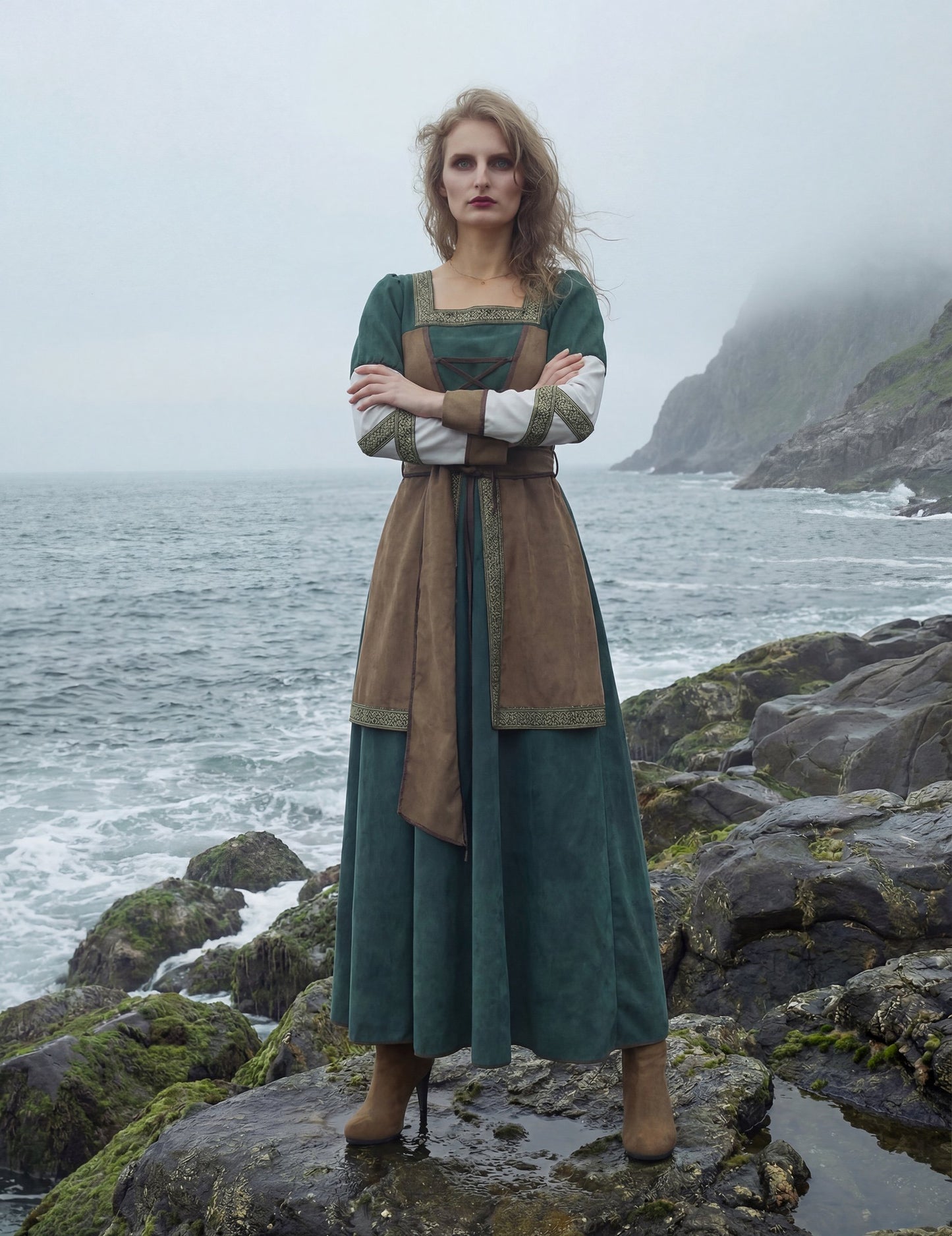 Луксозен костюм на викингски воин за жени