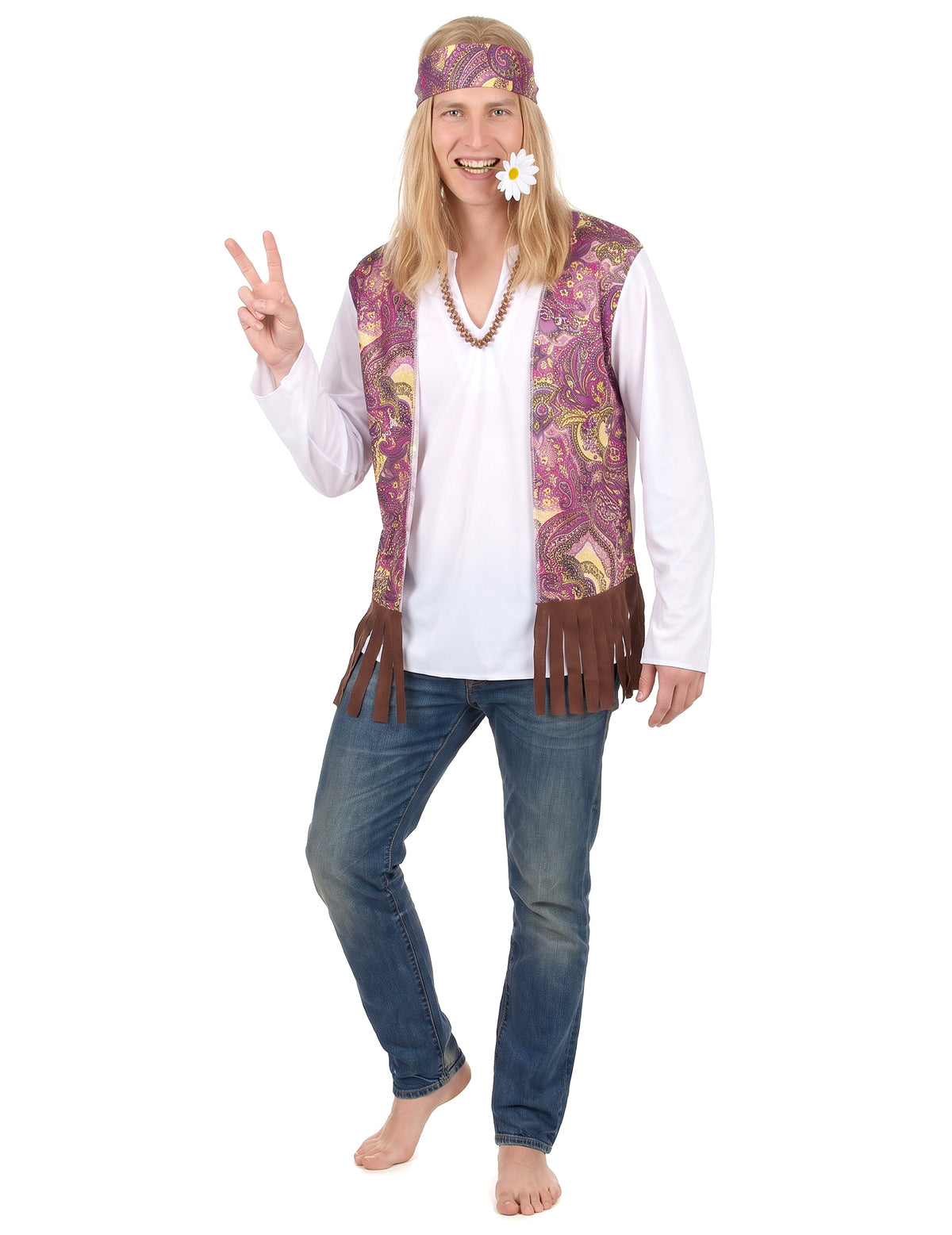 Déguisement hippie à franges homme