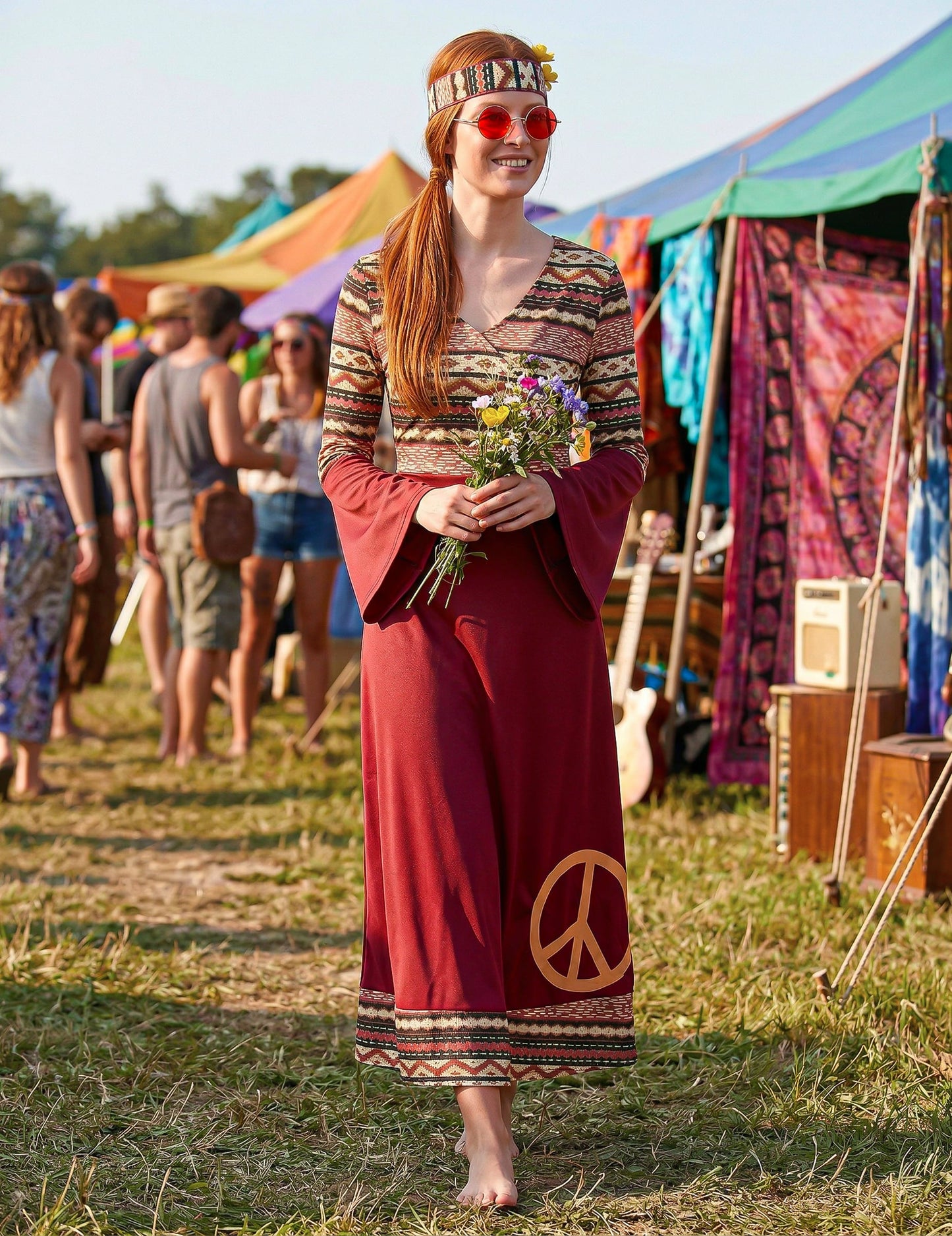 Hippie Bordeaux женски костюм