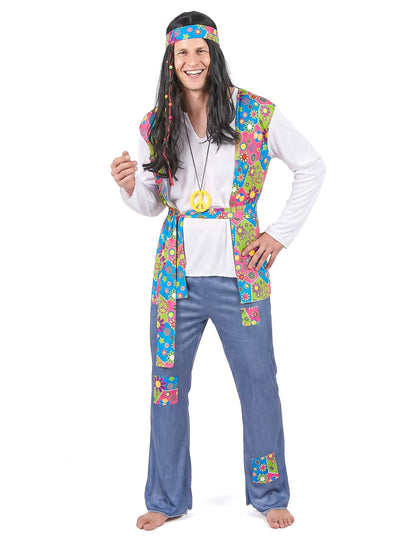 Déguisement hippie effet jean homme