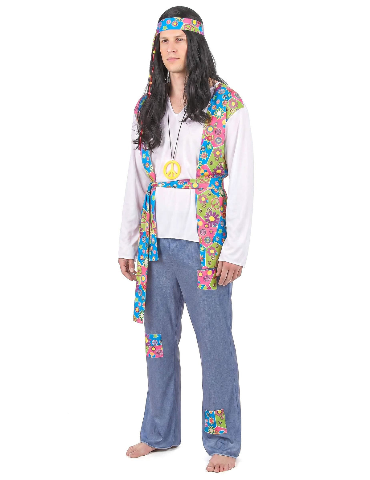 Déguisement hippie effet jean homme