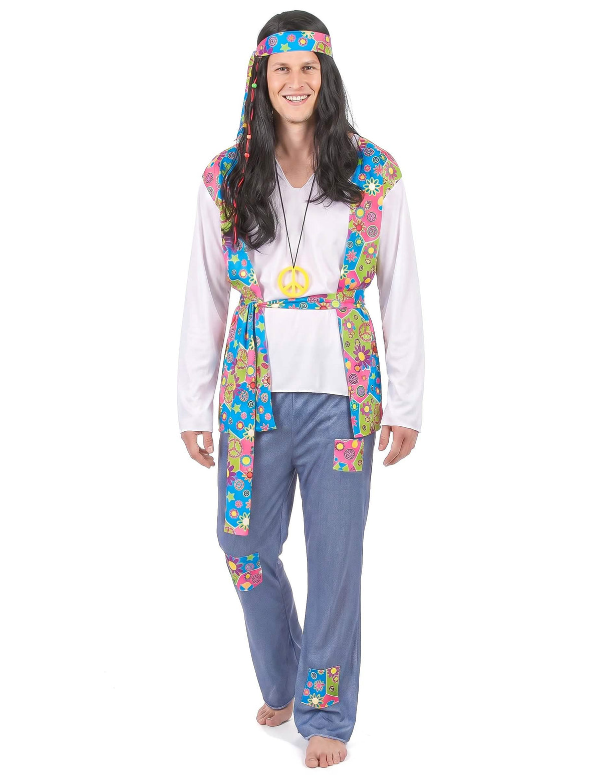 Déguisement hippie effet jean homme