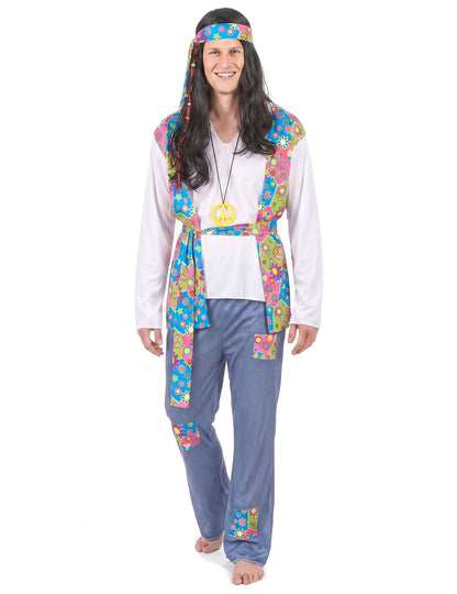 Déguisement hippie effet jean homme