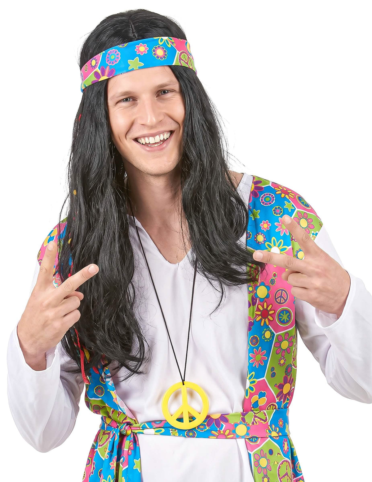 Déguisement hippie effet jean homme
