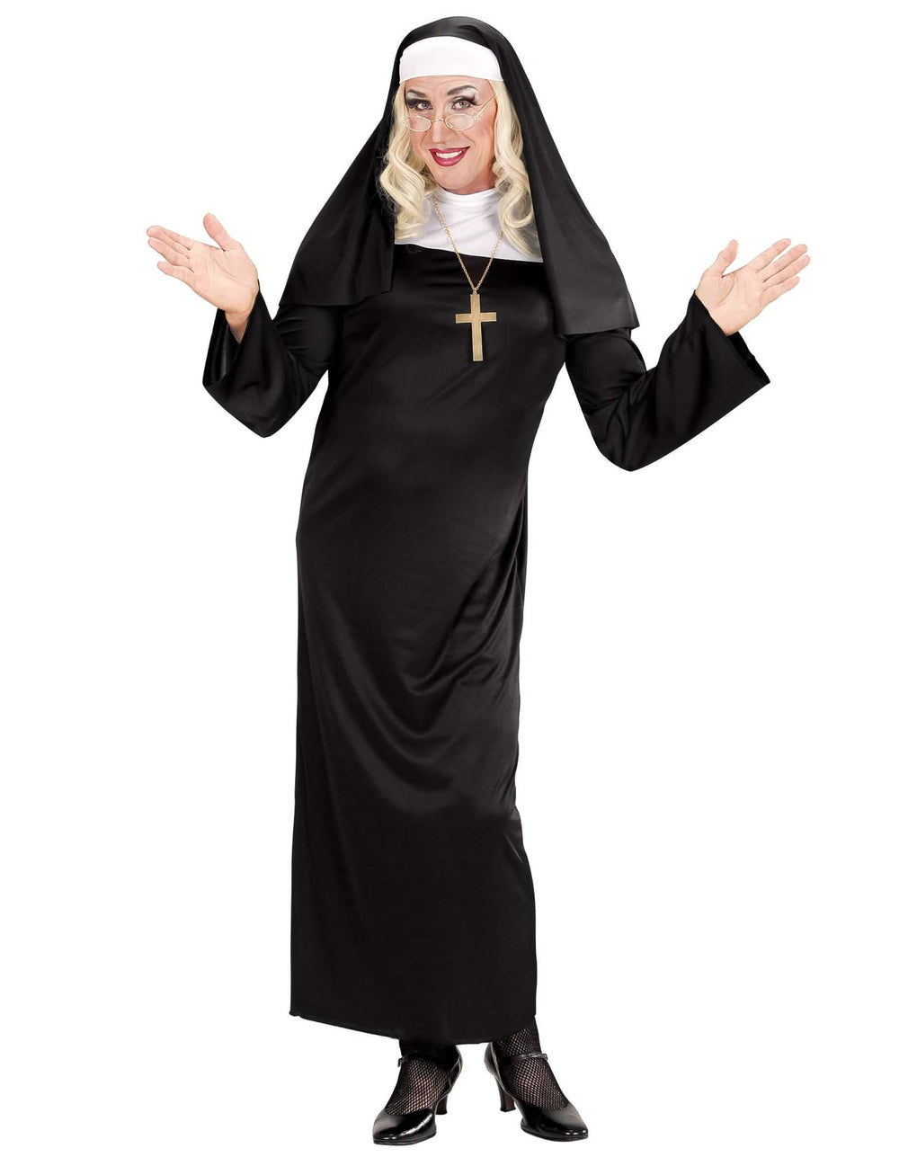 Vue de face du déguisement humoristique religieuse