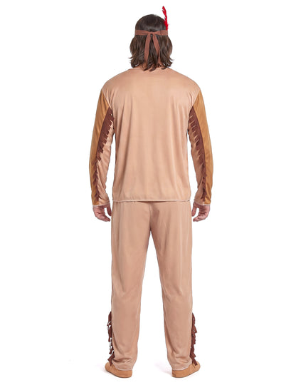 Déguisement indien beige et marron homme
