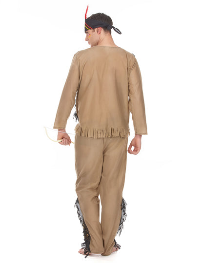 Мъжки индийски костюм с кадифен ефект